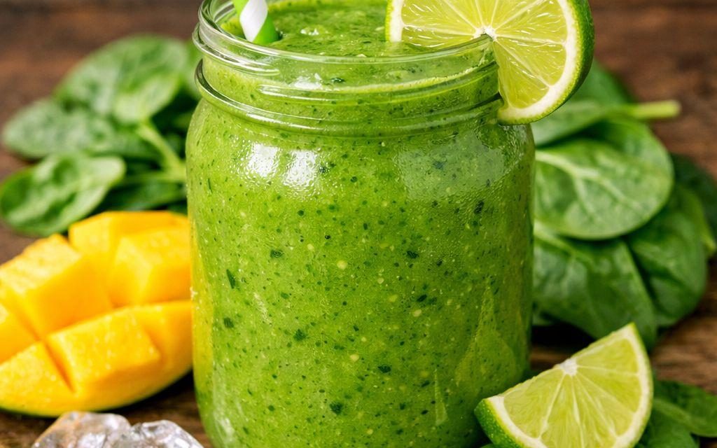 Camilan Sehat! Smoothie Mangga & Bayam Kaya Nutrisi